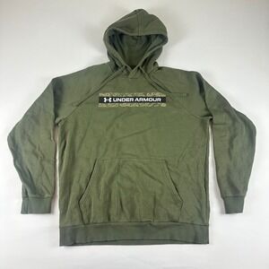 Under Armour Men's Green Cotton Polyester Hoodie Sweatshirt Size‎ M